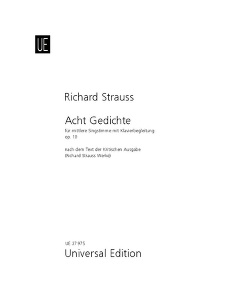 8 Gedichte Op. 10 Trv 141